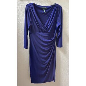 Gently Worn LAUREN Ralph Lauren Women’s Dress (Royal Blue) Size 10